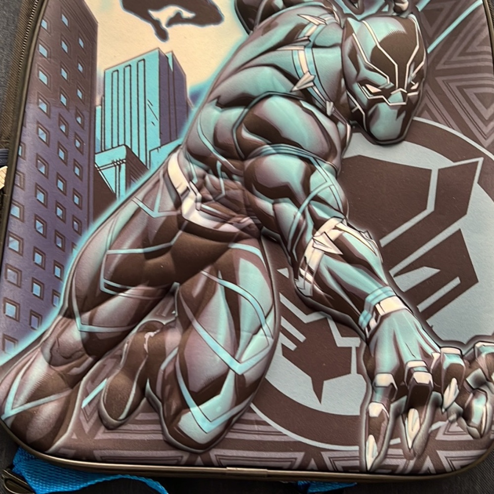 3D black panther school bag